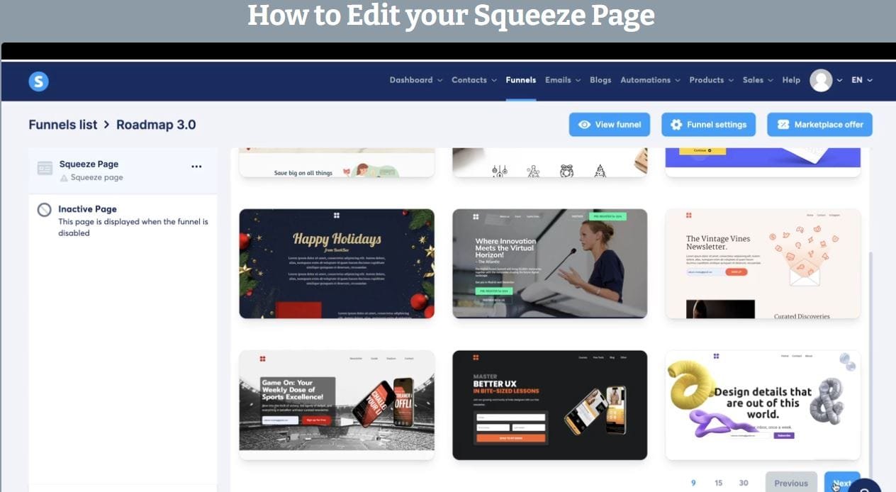 4: How to Edit your Squeeze Page