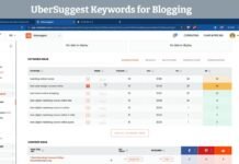 UberSuggest Keywords for Blogging