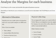 5: Research the Margins of Each Opportunity Analize Margins