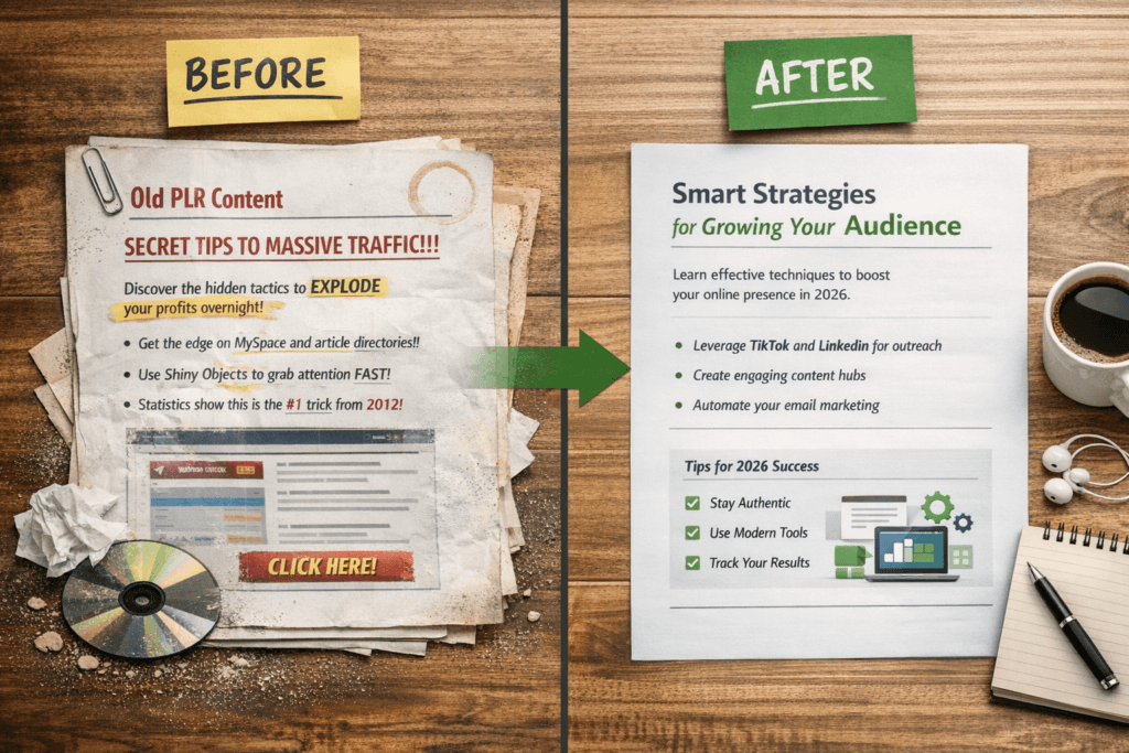 Before and after PLR. 