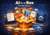 Your Complete AI Solution in One Simple Free Tool Illustration showing The Hub’s Idea Maker and Copilot working together as an all‑in‑one AI solution that generates images, ebooks, PDFs, and business plans.