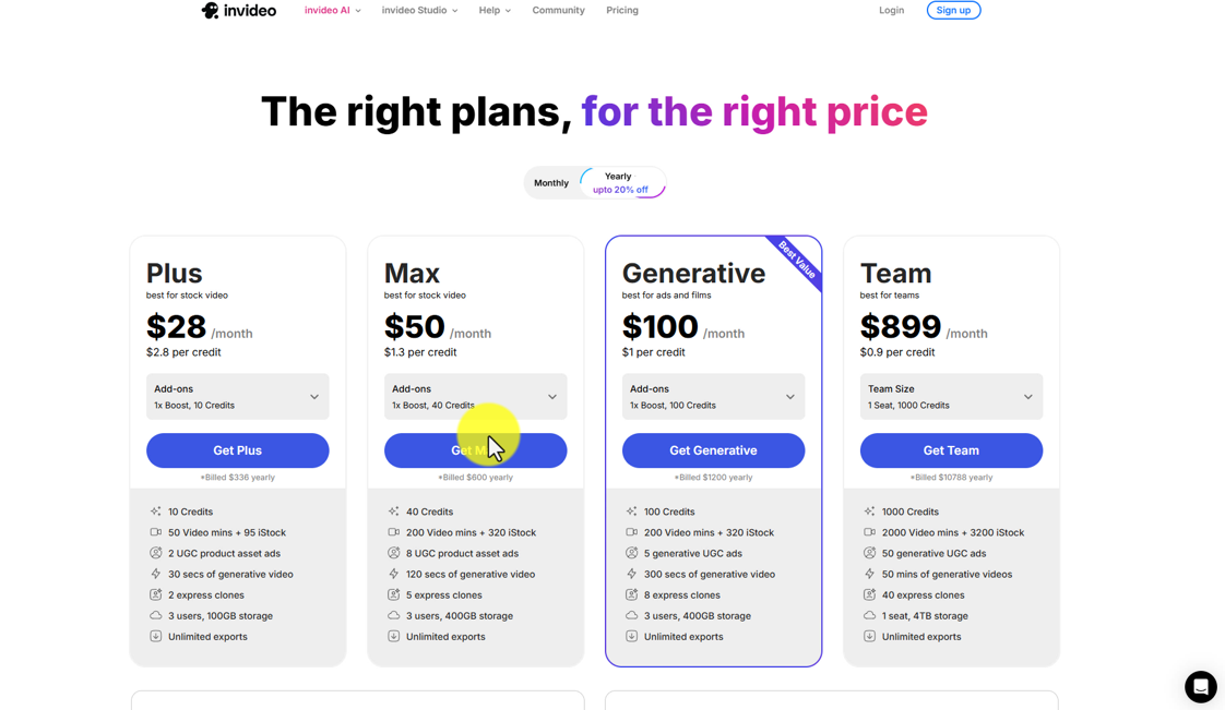 25. AI Video Compare Pricing